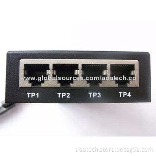 Fiber Converter with 4TX-four 10M/100Mbps Adaptive Twisted Pair Ports